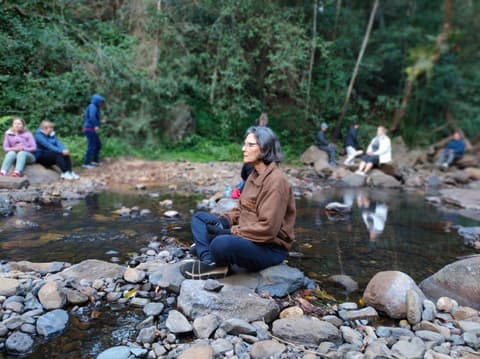 Stillness on the rocks of the creek
